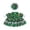 Green, variant on Festive Porch Goose Christmas Outfit Set, Green and Red Holiday Dress with Snowman Stocking Snowflake Print and Matching Lace Hat for 23 Inch Outdoor Garden Statue Decor