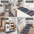 thumbnail image 5 of Black Geometric Striped Pattern Kitchen Rugs Sets Of 3,Kitchen Runner Rugs Non Skid Washable,Decorative Kitchen Floor Mats for Kitchen,Sink,Laundry,17"x30"+ 17"x47" + 17"x59", 5 of 6
