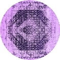 thumbnail image 1 of Ahgly Company Indoor Round Persian Purple Bohemian Area Rugs, 4' Round, 1 of 4