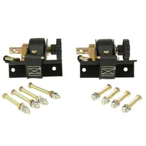 1-1/2" x 7' Black Ladder Rack Ratchet Straps with J-Hook (Pair) - 500 lbs Square Tube Mount - Retractable Ratchet Tie Down Strap for Roof Rack