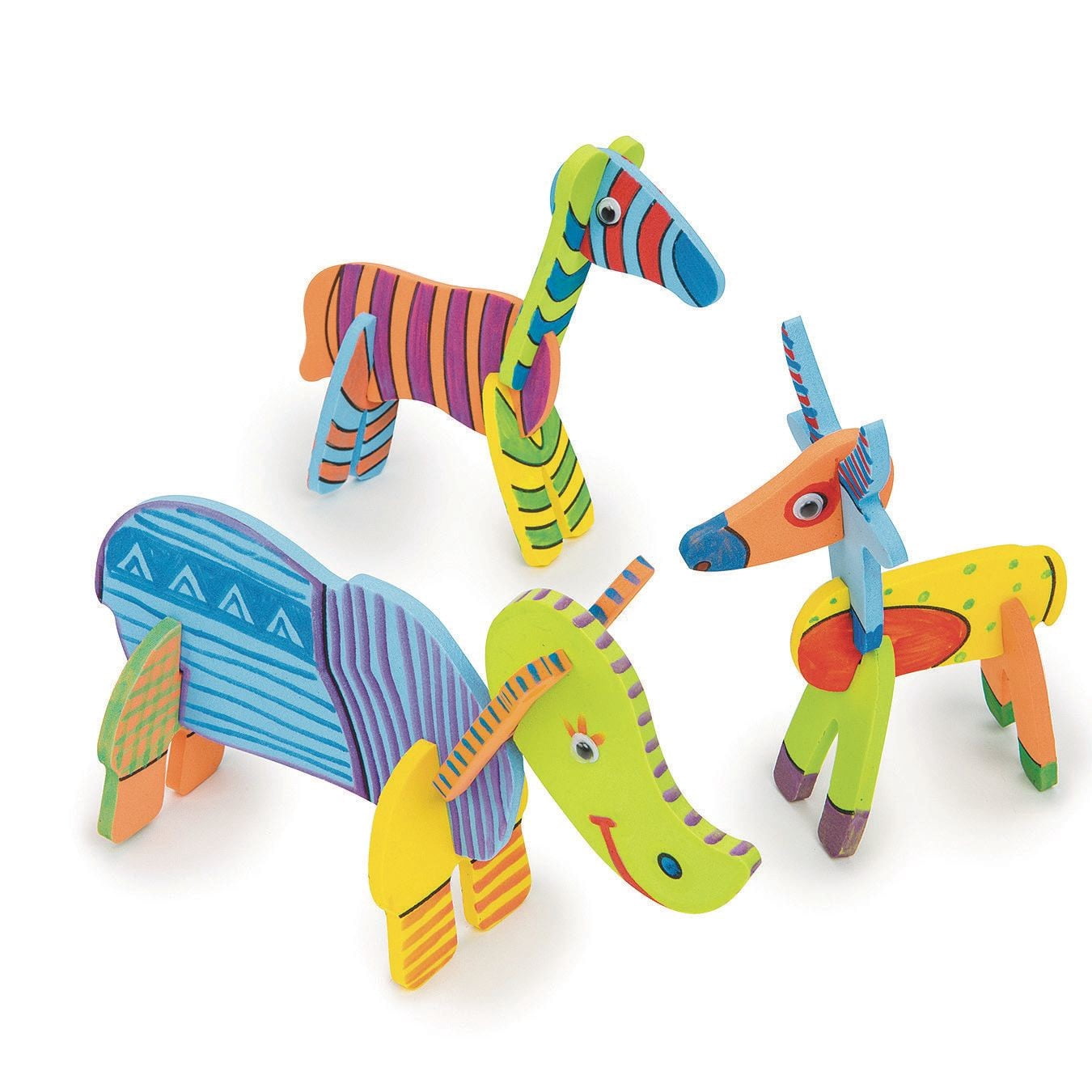 Wacky Foam Animals Craft Kit (Pack of 24)