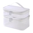 thumbnail image 3 of Bolsa de aseo de doble capa, bolsa de maquillaje para mujer, bolsa de almacenamiento de esmalte de uñas, bolso de mano portátil para juego de brochas,, 3 of 8