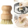 Bamboo Scrub Dish Brushes for Kitchen- Mini Dish Brush Natural Cleaning ...