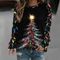 thumbnail image 2 of Enjoytime Christmas Womens Sweatshirts Print Crewneck Long Sleeve Pullover Tops Xmas Holiday Casual Trendy Sweatshirt, 2 of 5