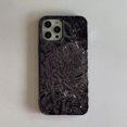 thumbnail image 3 of Funda de teléfono con patrón de papel de hojalata negro de lujo Qianliyao para iPhone 16 15 14 13 11 12 Pro Max X XS Max XR 8p 7p Funda suave a prueba de golpes, 3 of 5