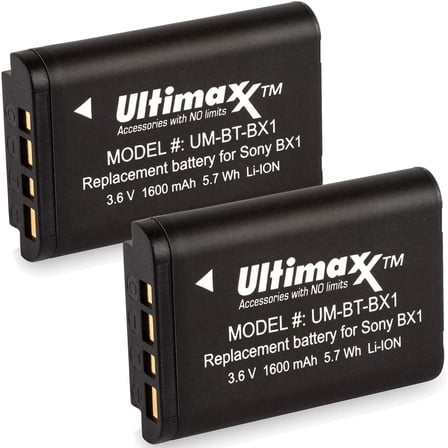 2x NP-BX1 Replacement Batteries for Sony Cyber-Shot DSC-RX100 RX100 RX1 Camera