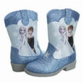thumbnail image 4 of Disney Frozen Girls Anna And Elsa Western Cowgirl Boots. (Toddler Little Kids)Blue, Size: 9, 4 of 7
