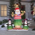 thumbnail image 2 of Gema inflable de Navidad Gemmy con diseño de Hula Santa y pingüinos 1,7 m, 2 of 5