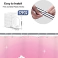 thumbnail image 4 of SPXUBZ Butterfly Ombre Shower Curtain Abstract Girls Pink Polyester Fabric 12 Plastic Hooks Waterproof Decor 72x72 inches, 4 of 7