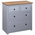 thumbnail image 3 of vidaXL Buffet Gris 80x40x83 cm Pin Gamme Panama, 3 of 5