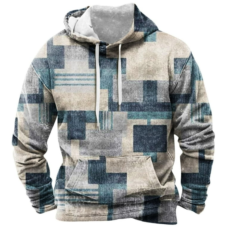 XLZWNU Clearance Zip Up Hoodie Men Men s Autumn and Winter Casual Retro Loose Long Sleeved Street Hoodie Men s Fashion Hoodies Mens Hoodies Dark Blue M Walmart