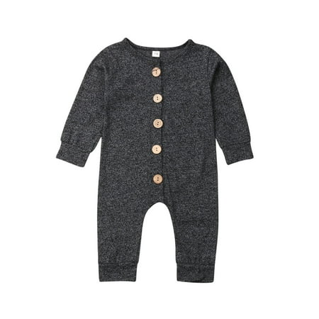 

One Piece Outfits Baby Rompers with Button Kids Sleeveless Playsuit Jumpsuits Pants Cotton Clothing