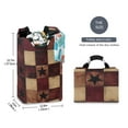 thumbnail image 2 of Yayeee Freestanding Laundry Hamper with Handle Collapsible Large Storage Basket for Clothes, Star Spangled Squares, 2 of 7