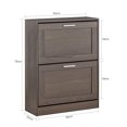 thumbnail image 2 of SoBuy FSR137-BR Armoire à Chaussures 2 Tiroirs Rangement Organisateur, 2 of 7