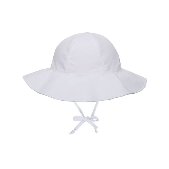 Baby UPF 50 UV Sun Ray Protection Hat Wide Brim Bucket Sun White