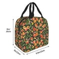 thumbnail image 2 of Yiaed Fruits Peach Print Insulated Lunch Bag Reusable Cute Tote Lunch Box, Leakproof Cooler Lunch Bags for Work Office Travel School Picnic, 2 of 5