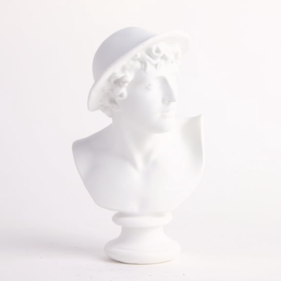Apollo Bust Sculpture Classic Greek God Gypsum Statue Replica Sculpture Figurine Home Decor Resin Crafts Collection Sketch Model for Sketch Practice Artist Drawing Ornaments