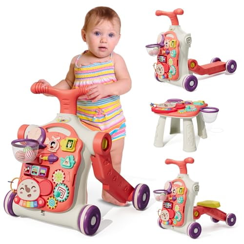 Caminador de bebé 5 en 1 HYES centro de actividades para bebés juguetes de aprendizaje temprano
