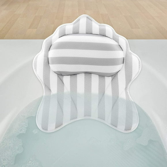 Bathtub Pillow Bathtub Pillow Cushion 3D Grid With 6 Suction Cups, Hot Tub, Jacuzzi, Home Spa, Non-Slip Luxury Support, Head, Neck, Back And Shoulder Support