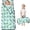 Dinosaur and Tree Light Blue Pattern, variant on Dinosaur and Tree Light Blue Pattern Kids Nap Mat, Sleeping Mat with Removable Pillow with Handle & Fastening Straps, Soft Skin Friendly Gifts for Toddlers Kids Boys Girls,50"x20"