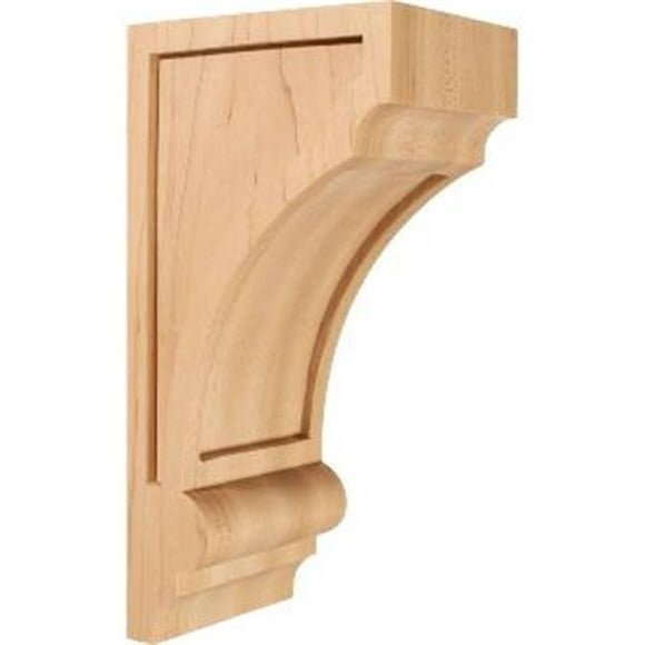 Ekena Millwork CORW04X05X10DIRO 4 in. W x 5 in. D x 10 in. H Diane Recessed Wood Corbel- Red Oak- Architectural Accent