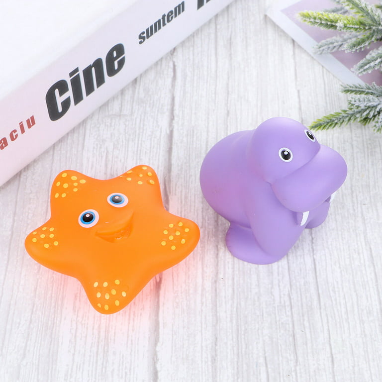 Fishing bath toy 5pcs A Set Baby Fishing Shark Floating Discoloration Toy  Bath Time Toys Bathtub Toys Funny Water Spray Toy