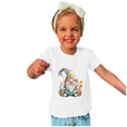 thumbnail image 2 of Penkiiy T-Shirts de Pâques pour Enfants Tout-Petits Garçons Filles Mode Mignon Imprimé Nain de Pâques Col Rond Manches Courtes 13 Ans Blanc, 2 of 4