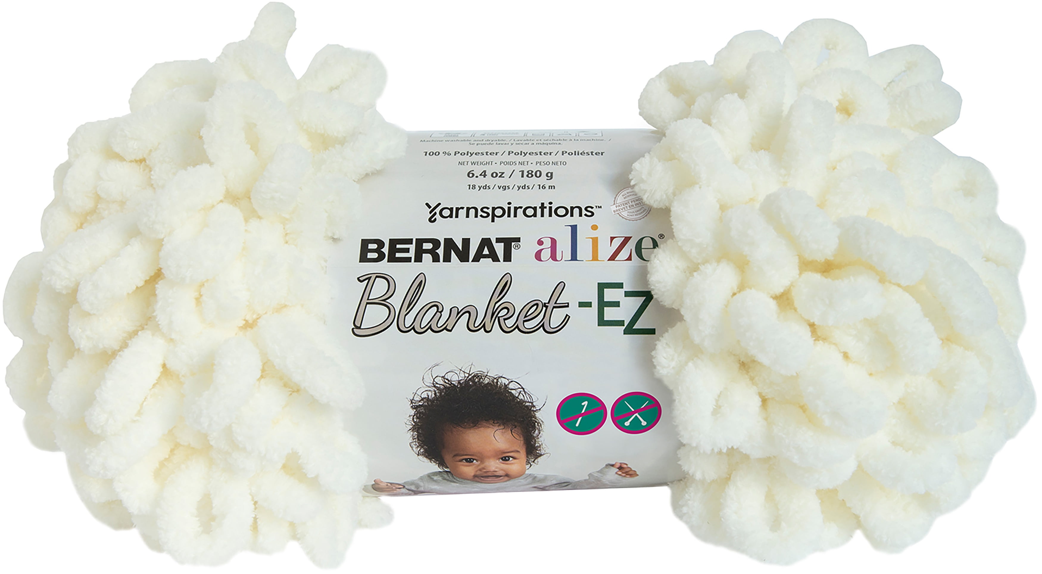 Bernat® Alize® Blanket-EZ™ Yarn, Polyester #7 Jumbo, 6.4oz/180g
