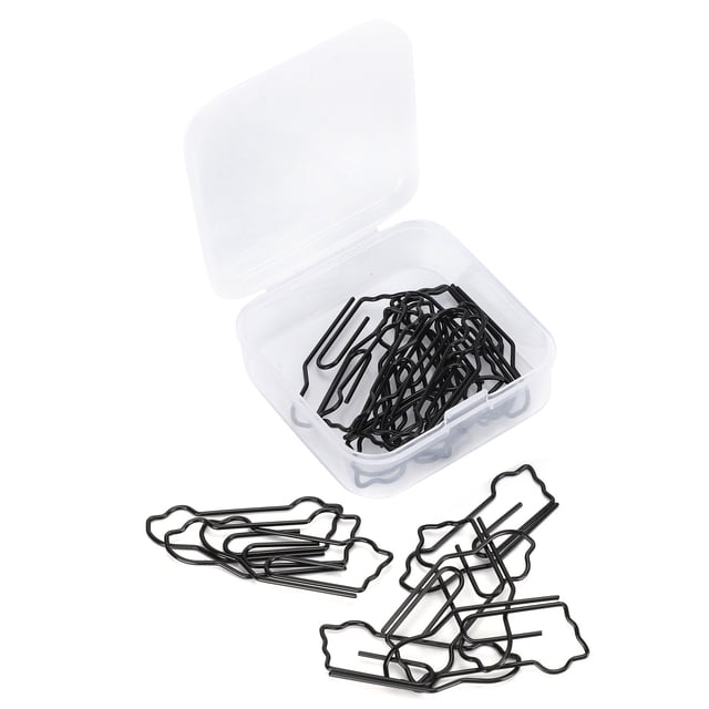 30 piezas de clips surtidos en forma de coche, creatividad, modelado de Metal, suministros de decoración artesanal, negro