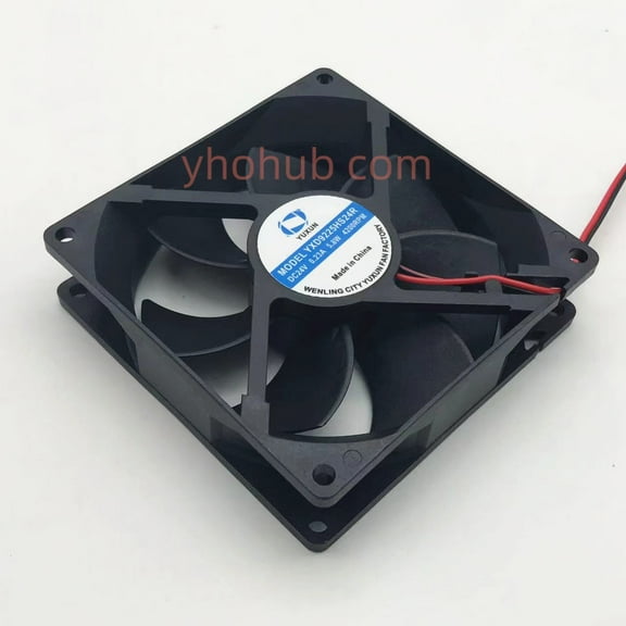 For YUXUN YXD9225HS24R 4200RPM DC 24V 0.23A 92x92x25mm 2-Wire Server Cooling Fan