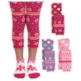 thumbnail image 4 of Jefferies Socks Girls Daisy Flower Polka Dot Cropped Legging Tights 1 Pack, 4 of 4