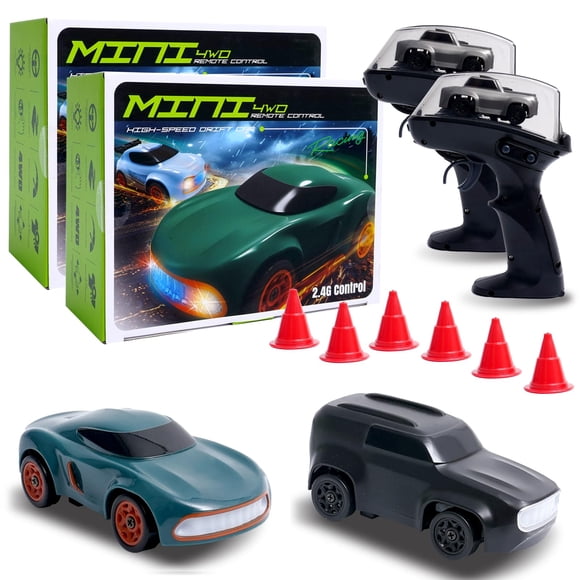 Mini coche RC QAONIE a escala 1:64, superdeportivo de 26 km/h de velocidad, verde y negro