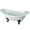 White / Oil Rubbed Bronze Feet, variant on Aqua Eden VCT7D7231NC8 72-Inch Cast Iron Oval Double Slipper Clawfoot Tub (7-Inch Faucet Drillings) in White/Brushed Nickel