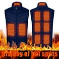 thumbnail image 6 of USB Powered Heated Vest with Nine Warming for Outdoor Winter Activities Unisex Heating Apparel, 6 of 7