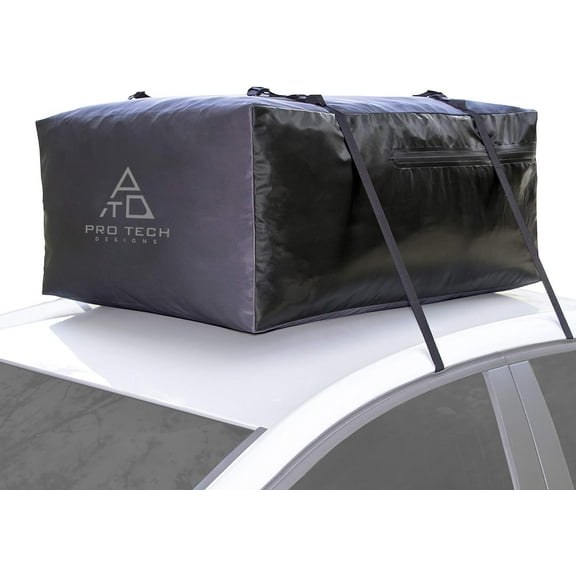 Voyager - 10 Cubic Feet Waterproof Rooftop Cargo Carrier for Top of Vehicle, Attaches With or Without Roof Rack