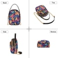 thumbnail image 3 of FORMRS Crossbody Bag for Women Quilted Travel Shoulder Cell Phone Purse with Chain Strap Handbag, Colorful Art Leaves Pattern, 3 of 7