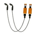 thumbnail image 2 of 2x colgadores oscilantes para pesca de carpa, cadena para exteriores con una longitud Total de 33cm, indicador de mordida fácil de colocar para alarma Naranja, 2 of 8