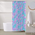 thumbnail image 6 of Shower Curtain, Purple Dragon Scales Waterproof Fabric Plastic Shower Curtain, Drying Fast Bathroom Curtain with 9 Buttonholes, Ruffle Shower Curtain 60x72in, 6 of 8
