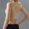 thumbnail image 4 of U-Back Bralette Top - Wireless Comfort Bra with Light Padding, Sexy Lace Supportive Camisole | Hontri | Versatile Comfy & Lacy Bra Top Wireless Bra Lifting Anti Sagging (Beige | L), 4 of 9