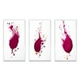 thumbnail image 2 of Designart "Viva Magenta Splatter Painting II" Abstract Painting Framed Wall Art Set Of 3 - Red Modern Frame Gallery Wall Set For Home Decor, 2 of 6