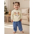 thumbnail image 4 of Miaouyo Toddler Baby Girl Christmas Fall Sweaters 6 12 18 24 Months 2T 3T 4T Classic Long Sleeve Reindeer/Letter Embroidery Knit Pullover Tops, 4 of 9