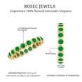 thumbnail image 5 of Rosec Jewels Natural Emerald Eternity Ring for Women - AAA Quality - Emerald Stackable Ring - Ready to Gift with Jewelry Box, 14K Yellow Gold, US 12.00, 5 of 6