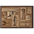 thumbnail image 3 of Nature Novelty 2' x 3' Ivory and Crimson Polypropylene Indoor Area Rug, 3 of 7