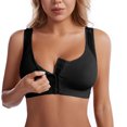 thumbnail image 5 of Womens Sports Bras 3PC Front Closure Compression Bras For High Sports Everyday Bras for Women Black 3XL, 5 of 8