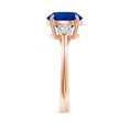 thumbnail image 5 of ANGARA Lab Grown 3.75 Ct Blue Sapphire & Diamond Engagement Ring for Women in 14K Rose Gold (Size-9mm) | September Birthstone, Anniversary, Jewelry Gift for Women | Lab-Grown Blue Sapphire Ring, 5 of 8
