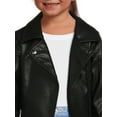 thumbnail image 5 of Wonder Nation Toddler Girl Faux Leather Moto Jacket, Sizes 12M-5T, 5 of 10