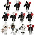thumbnail image 1 of Paquete de 11 Figuras de Bloques de Aventura Animé de 4.5cm – Muñecos TV Man Coleccionables para Juegos Creativos, 1 of 10