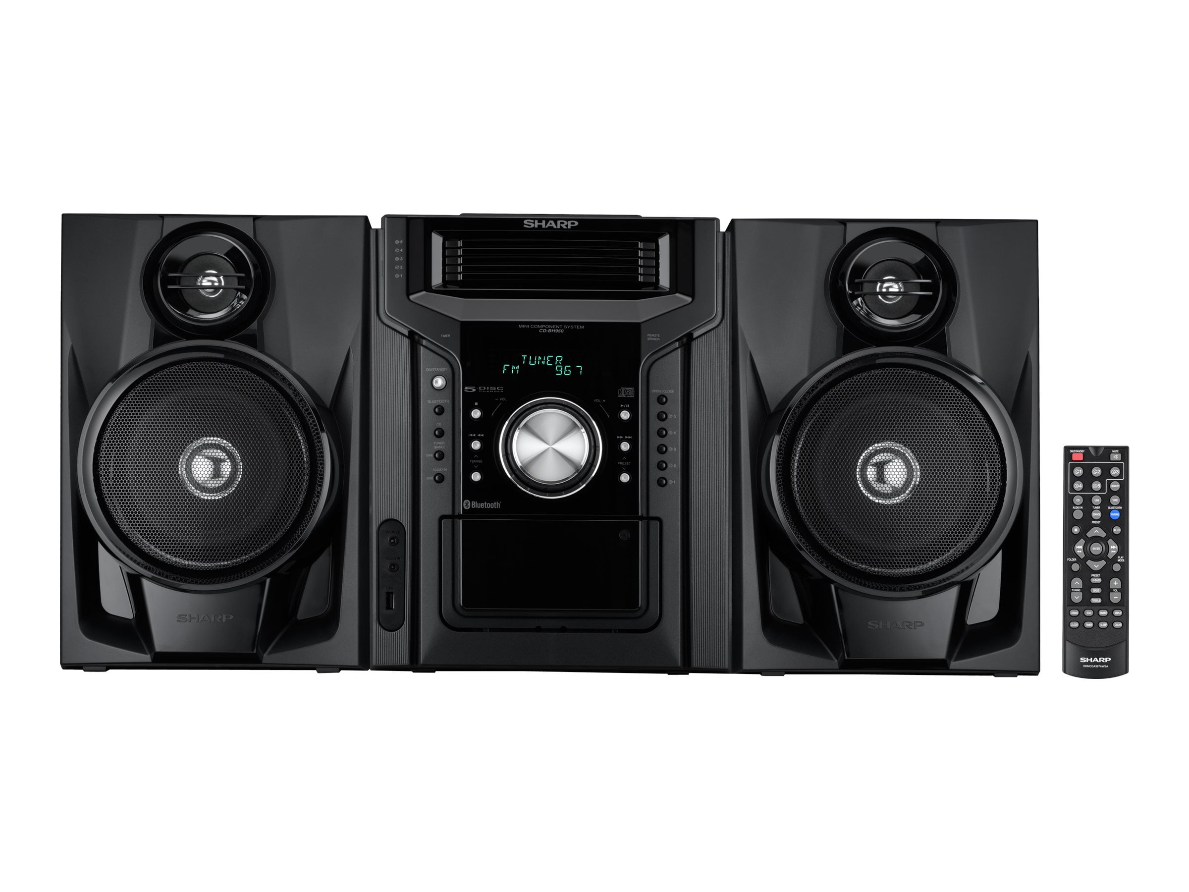 Sharp CD-BH950 Sharp 240W 5-Disc Mini Shelf Speaker System with