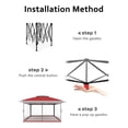 thumbnail image 2 of Luku 13x13FT Pop Up Gazebo, Canopy Tent with Mosquito Netting - Outdoor Gazebo for Backyard & Patio Furniture - Pop Up Tent with Wheeled STO-N-Go Cover Bag, 2 of 9