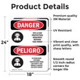 thumbnail image 2 of (2 Pack) Eye And Ear Protection Required Bilingual OSHA Danger Sign, 2 of 7